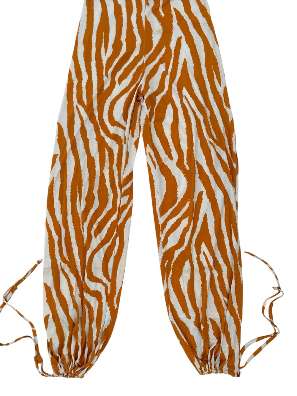 Goldtimeusa Orange & White Printed Jumpsuit - Picture 6 of 14